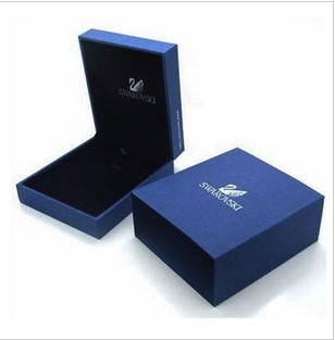 Blue Square Shape Paper Jewelry Boxes