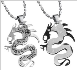 Steel Dragon Pendants Titanium Men's Jewelry