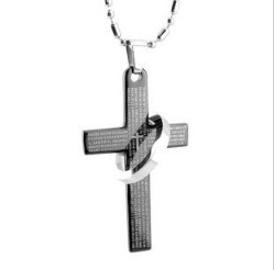 Cubic Zirconia Black Necklace Men's Jewelry