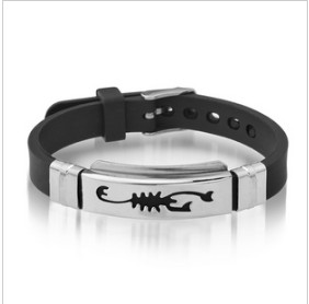 Men's Charm Acrylic Resin Lucite Metal Bangle