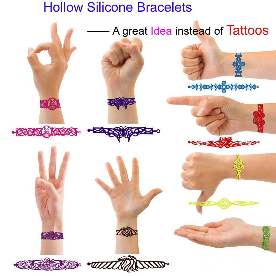 With Different Images Bracelet Silicone Men's Jewelry