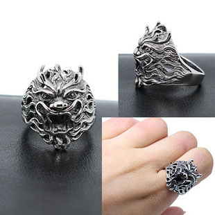 18K Metal Stamp Engagement Ring Silver Men's Jewelry