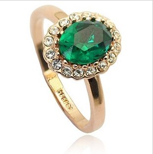 Green Gem With Diamond Men's Wedding & Engagement Rings
