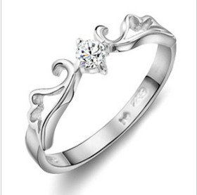 Silver With Diamond Elegant & Shiny Wedding & Engagement Rings
