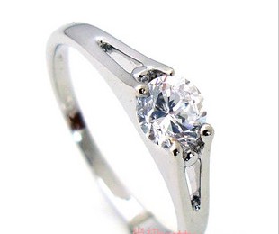 White Oval Diamond Acid Resistant Wedding & Engagement Rings