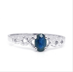 Blue Gem Zinc Alloy With Diamond Wedding & Engagement Rings