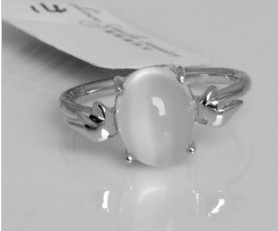 With Gemstone Silver Wear Resistant Wedding & Engagement Rings