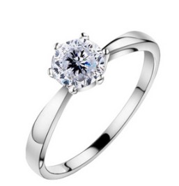 Acid-reisstant With Diamond Zinc Alloy Wedding & Engagement Rings