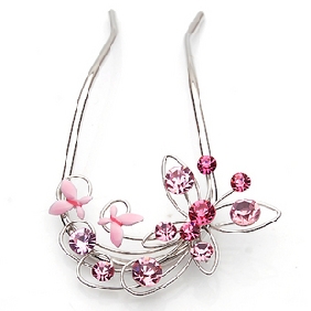 Purple Crystal Shiny Hair Jewelry