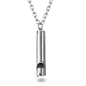 Silver Whistle Shape Stainless steel  Men's Jewelry