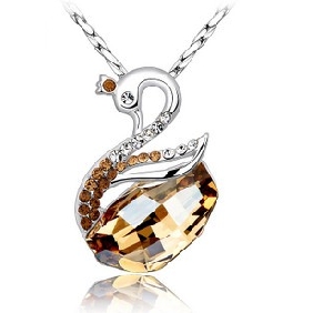 Goose Shape With Diamond Crystal Pendants & Charms