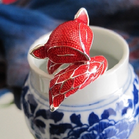 Red Fox Shape Woman's Rings