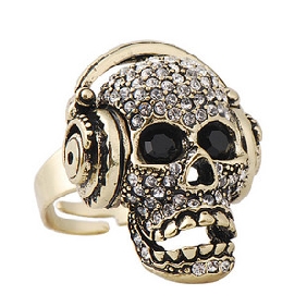 Skeleton Shape With Diamond Alloy Rings