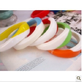 Double Colors Bracelet Simple Style Acrylic Jewelry