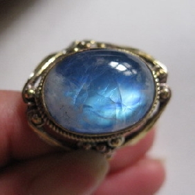 Natural Moonlight Stone Woman's Wedding Rings