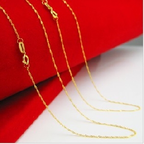 Ladies' 18K Pure Gold Necklace Wedding Jewelry for Women