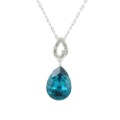 With Artificial Sapphire Pendant Necklace No-toxin Zinc Alloy Jewelry