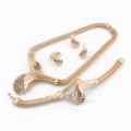 Four Pieces Wearable Light Golden Zinc Alloy Jewelry