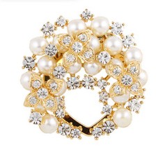 Square Shape Golden Alloy Cuff Links & Tie Clips