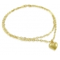 Two Layers Heart Shape Pure Gold Bracelets & Bangles