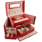 Red Cowhide Good Design Jewelry Boxes